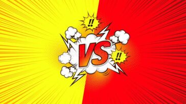 fight background comic versus vs speech bubbles doodle art vector illustration 171391477