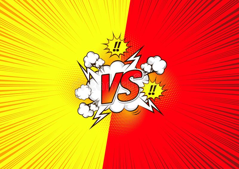 fight background comic versus vs speech bubbles doodle art vector illustration 171391477